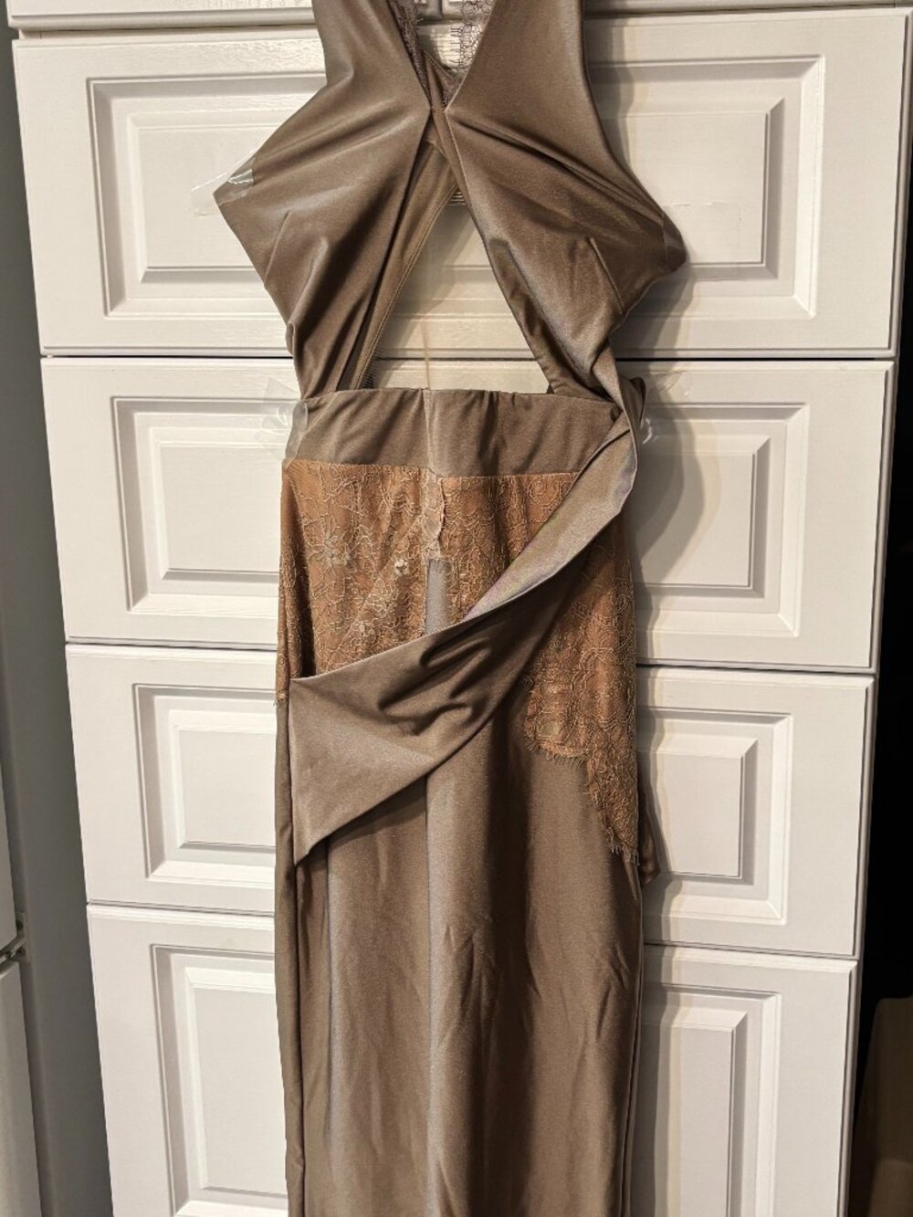 Michael Costello X Revolve Satin Dress, Size Small, New